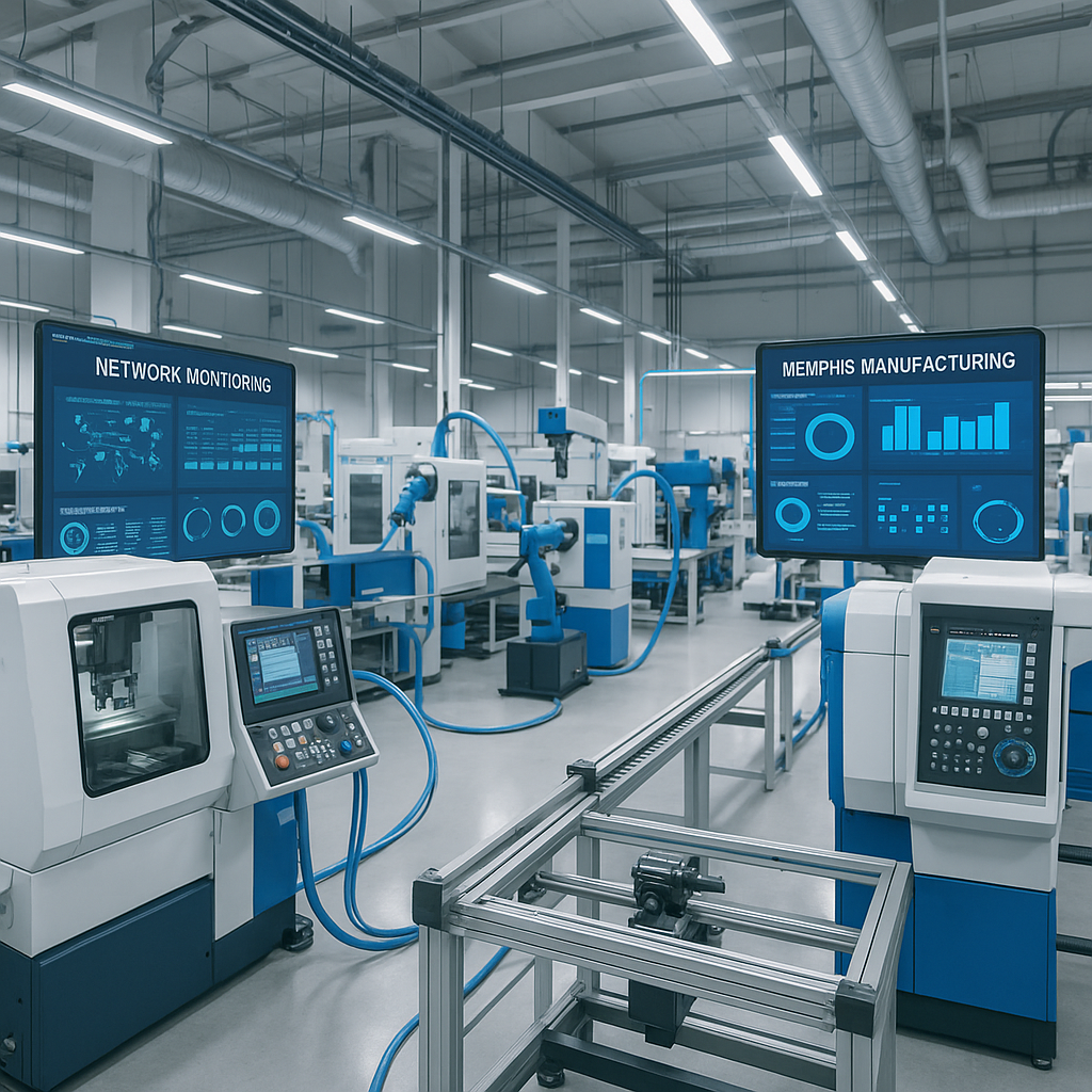 Modern manufacturing facility in Memphis with inte